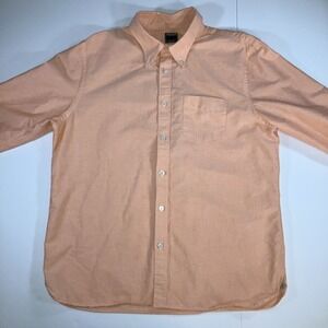 Todd Snyder Oxford Button Down Long Sleeve Shirt Mens XL Coral Orange